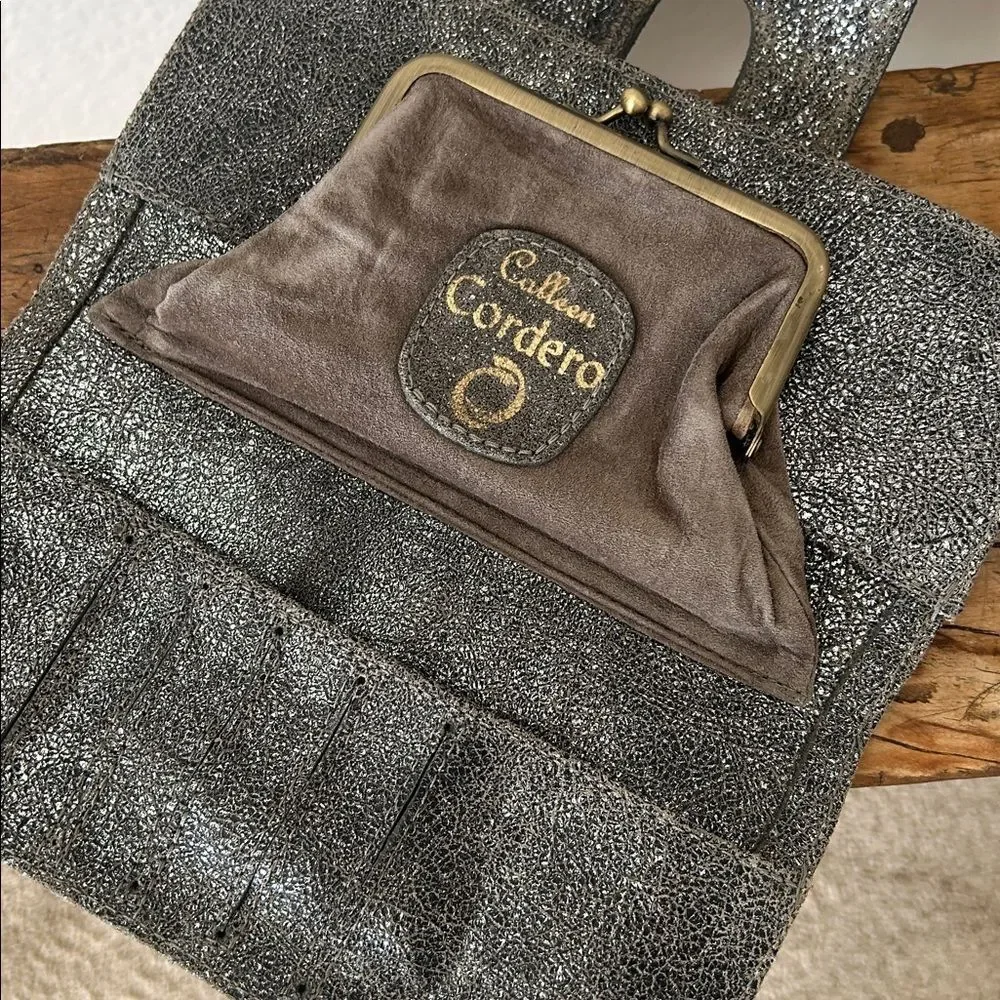 Chic Silver Clutch with Cutout Detailing